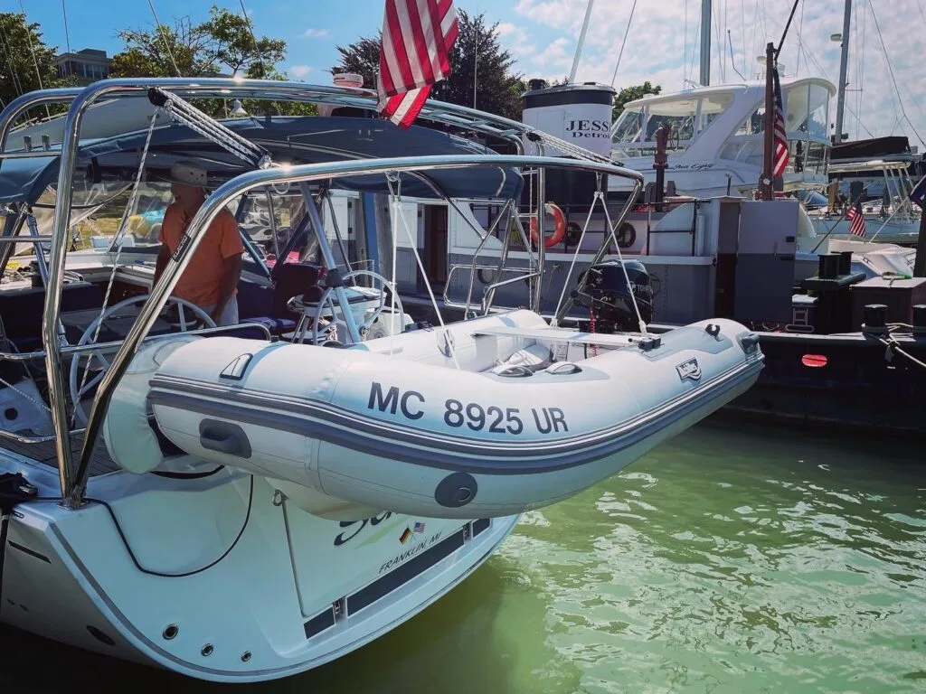 Bavaria 46 Vision dinghy davit arch system 