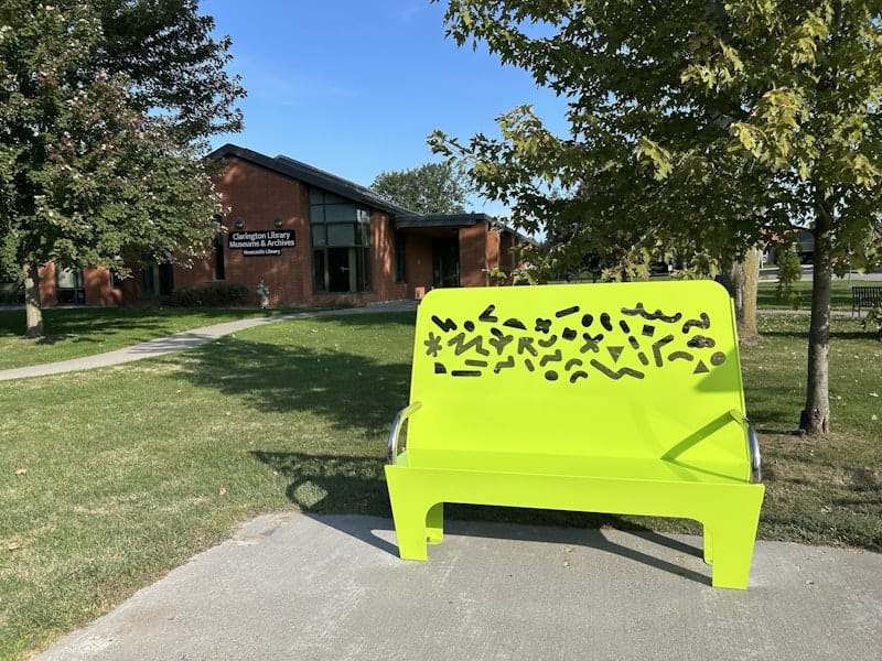 Doodle Bench Public Art Installation Newcastle Ontario
