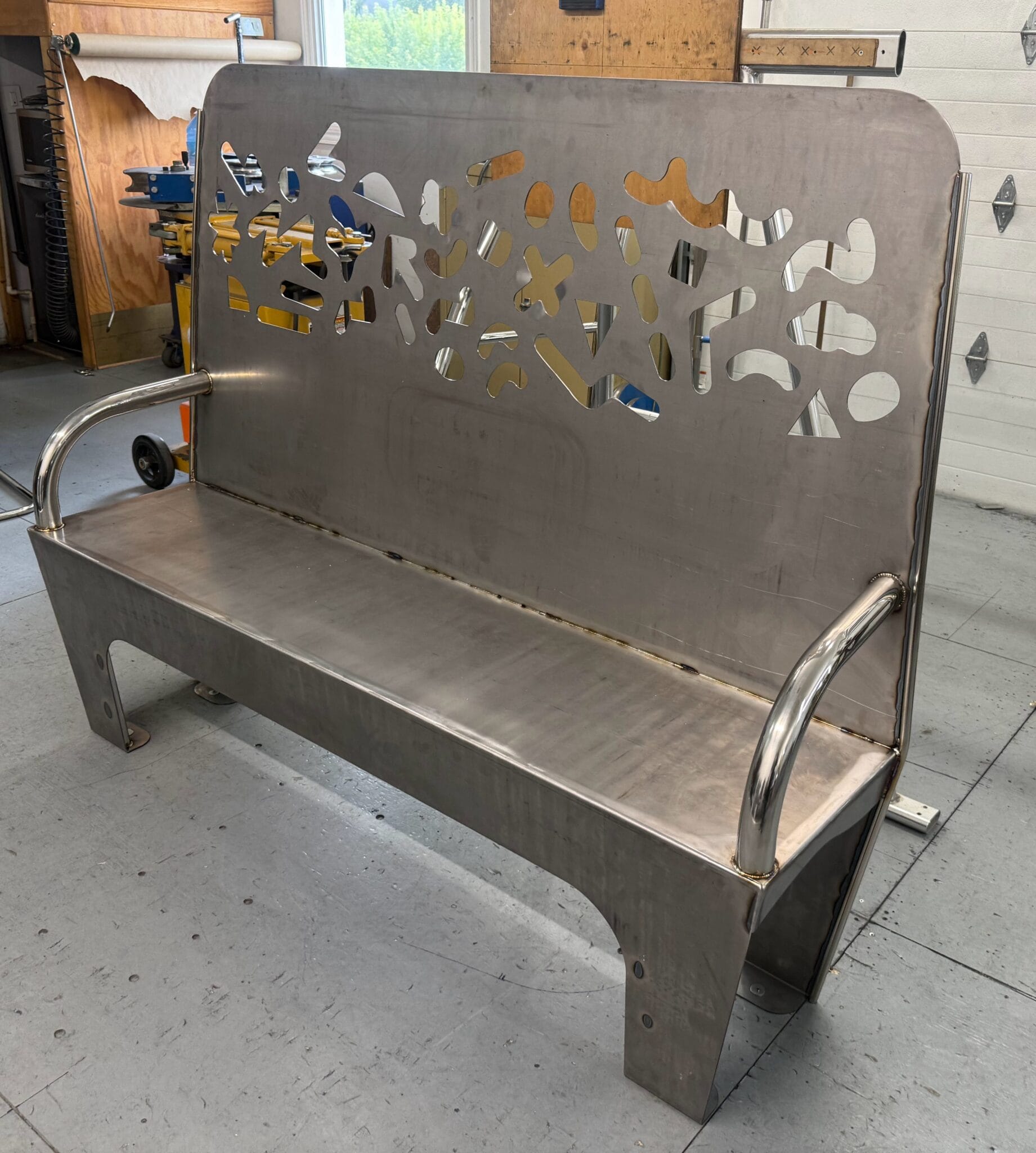 Klacko Marine team installing the transit bench